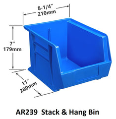 AR239 Pack of 6 Stack & Hang Parts Bins