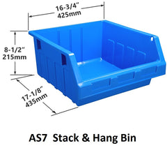 AS7 Pack of 6 Stack & Hang Parts Bins