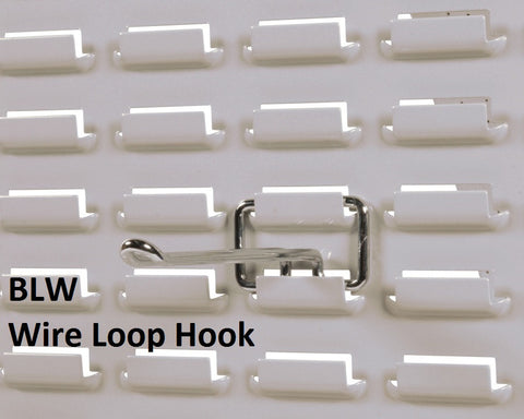 BLW Pack of 12 Wire Loop Hook |BLW Caja de 12 gancho de aro de acero